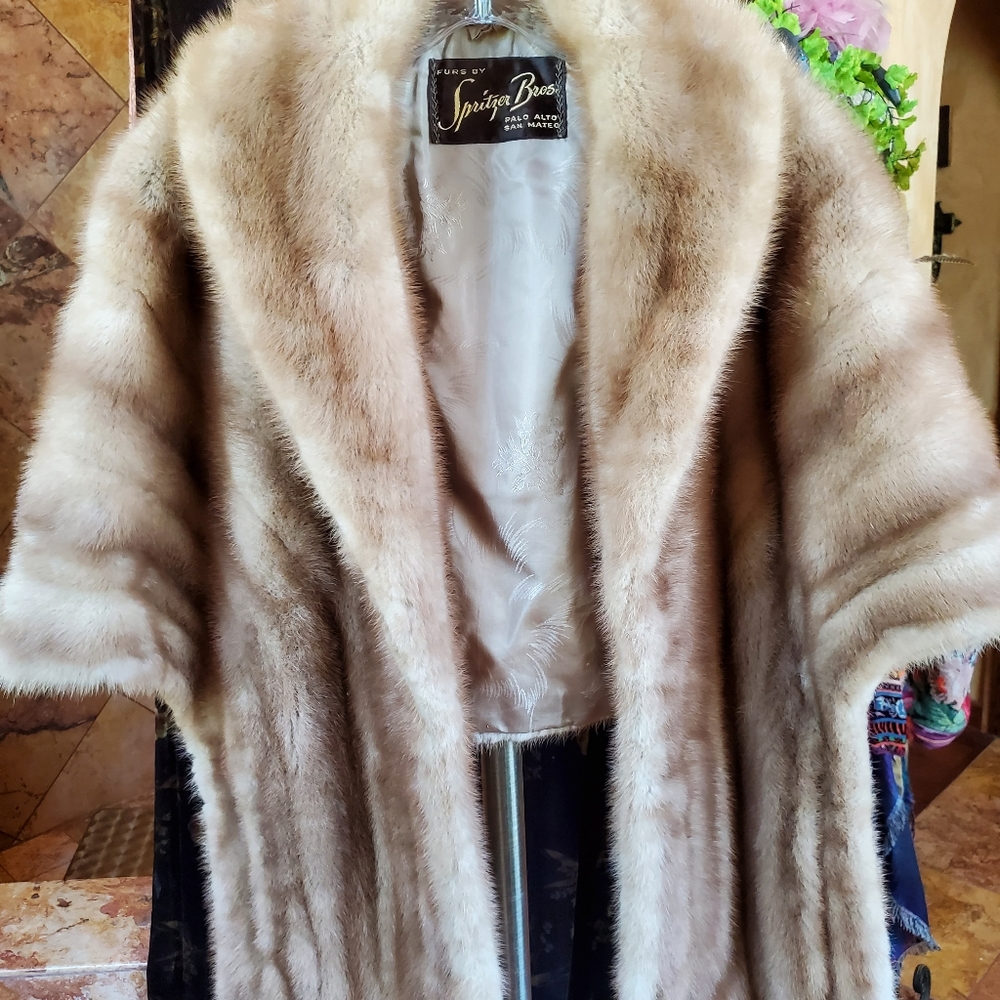 SPRITZER BROS. PALO ALTO SAN MATEO MINK CAPE STOLE